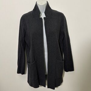 J.CREW Dark Gray Open Front Cardigan